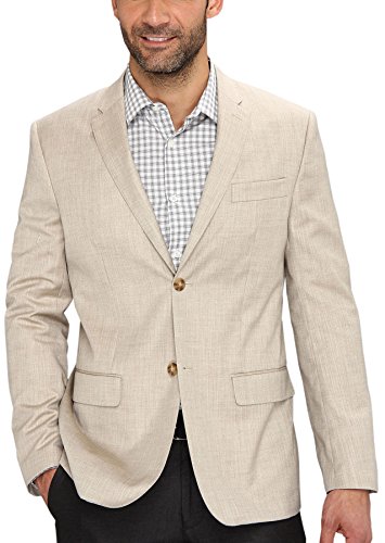 Veste de costume Perry Ellis pour les mariages d'été en lin naturel texturé