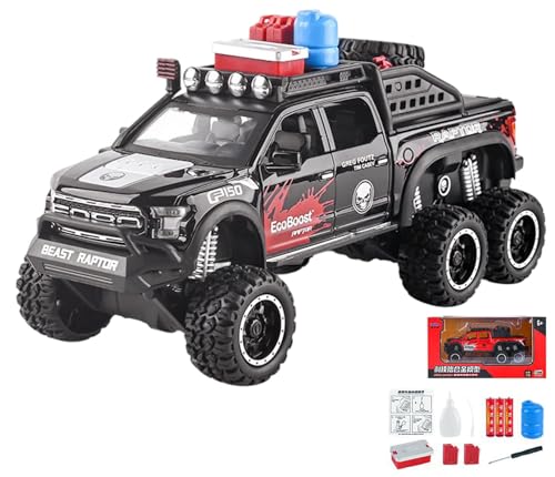 Image of Magicwand 1:28 Scale Die-Cast Raptor Smoke with Accesories【Large】【Box Packing】 with 6 Openable Doors,Pull Back Action,Lights,Music 【Random Color】【Pack of 1】