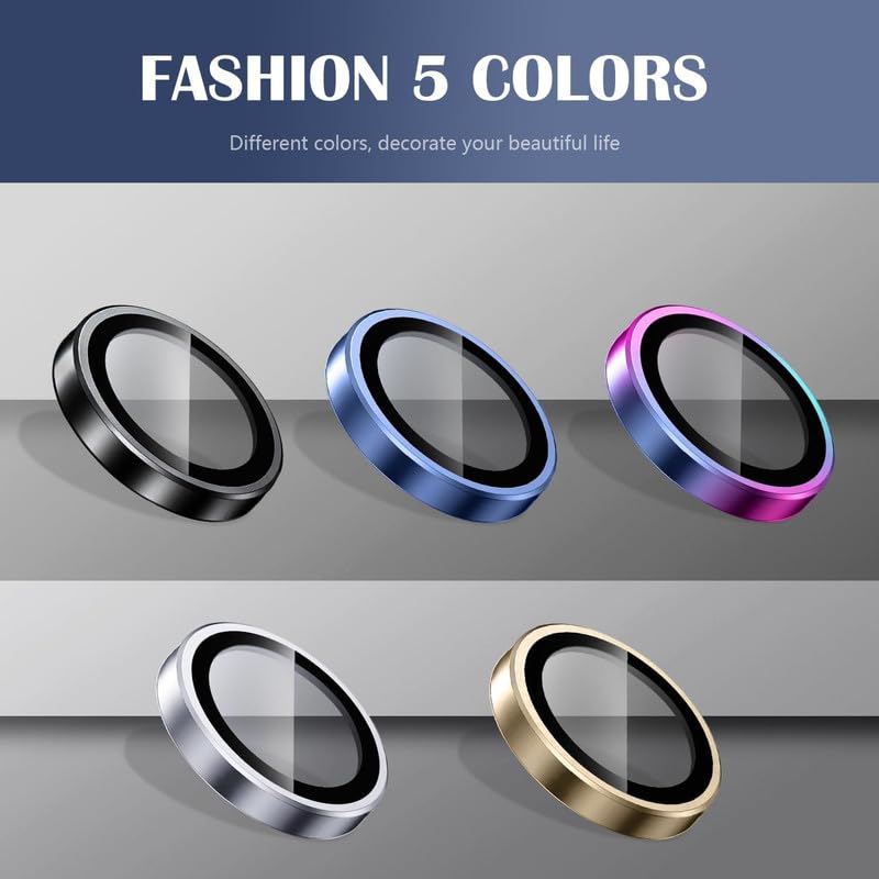 Image of HD+ New Camera Ring Lens Protector Tempered Glass For Vivo S2 5G | 9H Hardness, Full Coverage Camera Metal Ring Ultra-Thin /2PACK,Silver