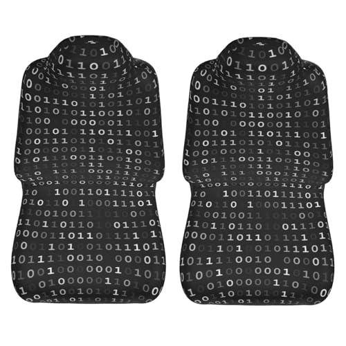 Funda universal para asiento de coche negra con estampado de programador informático 5