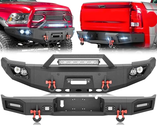 YZONA for Ram 2500 3500 Front & Rear Bumpers Compatible for