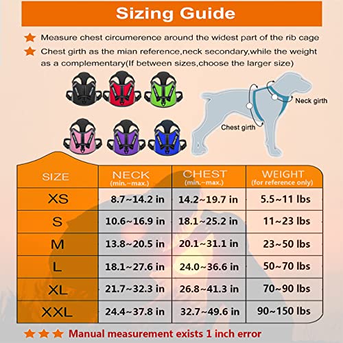 Cymiler Dog Harness,No-Pull Service Dog Harness With Handle,Adjustable Comfort Pet Dog Vest Harness For Outdoor Walking,3M Reflective Vest Easy Control For Small Medium Large Breed #TOP3
