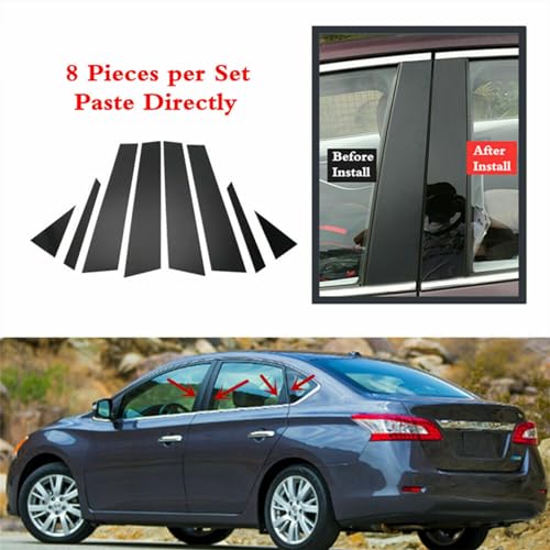 Postes de pilar para Nissan Sentra 2013-2019, protector elegante de columnas de ventana 5