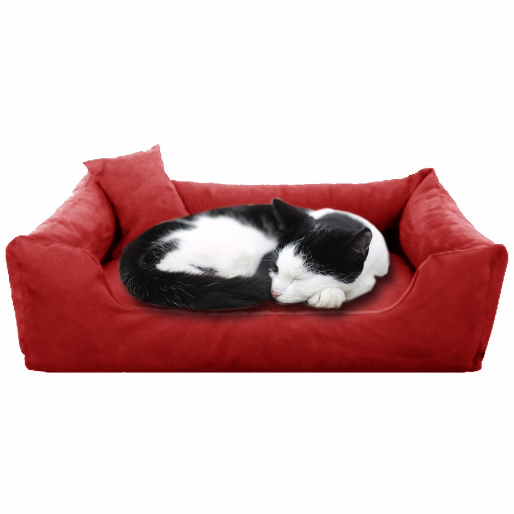 Pet Royale Cat Bed | Reversible Cat Bed for Cats | Plus Extra Removable 100% Cotton Washable Covers (for Cats, Red Maroon) (B07DGNYWMF) Amazon Price History, Amazon Price Tracker