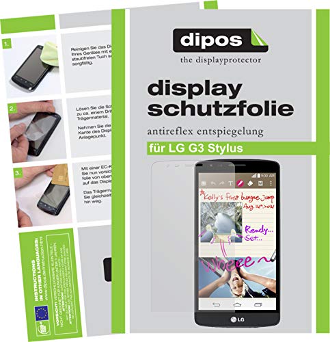 dipos I 2X Protector de Pantalla Mate Compatible con LG G3 Stylus pelicula Protectora