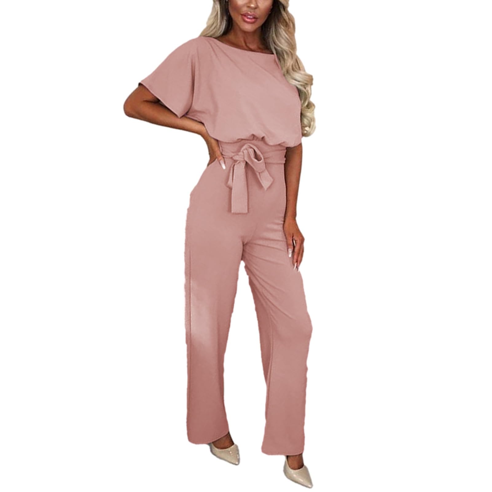 amropi Monopezzi e Tutine da Donna Tuta Lungo a Gamba Larga Pantaloni Elegante Jumpsuit