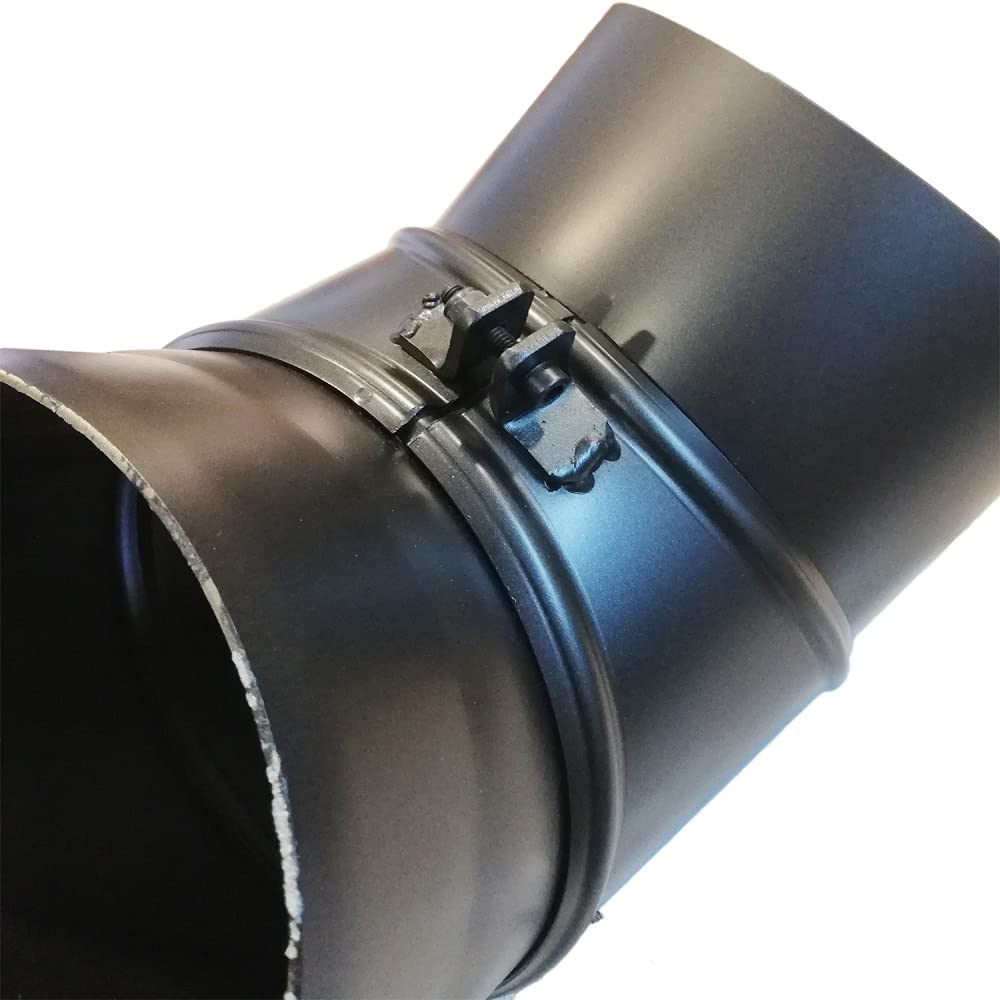 Aflex raccordo per stufa a legna - camino curva a 90 gradi snodabile girevole in due settori (130mm)