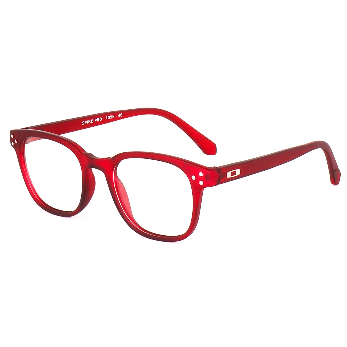 Eymen I Classic Non Prescription Clear Lens Glasses for Women Men Square Frame Eyeglasses Multiple Shades (Red) - Image 3 thumbnail