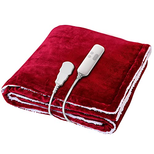 Manta Eléctrica MONZANA Para 2 Personas - 160x140 Cm, 2 Zonas De Calor, 3 Niveles, Lavable