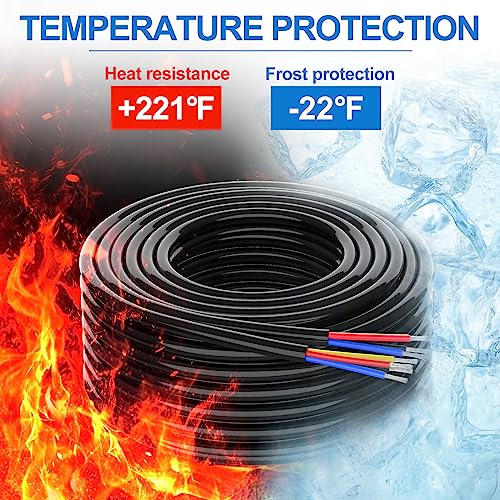 Image of NAOEVO 16 Gauge Wire 4 Conductor, 16 Gauge Automotive Wire 12V Cable, 200FT