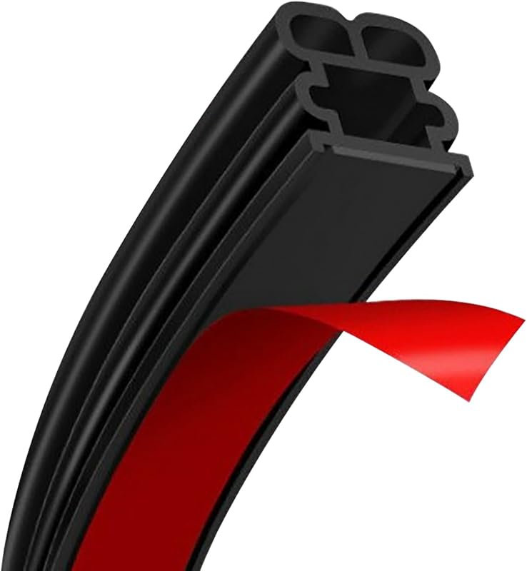 Tira de sellado para puerta de auto de 52.5 pies para camión, auto, burlete universal, autoadhesivo, grande, para puerta de auto, insonorización, burlete para camioneta, SUV, RV, barco