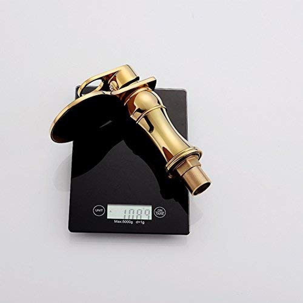 Grifo para Grifo sin Plomo Fregadero de Cocina Lavabo Art Stone 11031 Opera una Variedad de grifos para Fregadero de Cocina Instalación de baño y Cocina grifos para Lavabo Baño Plomería Oro/