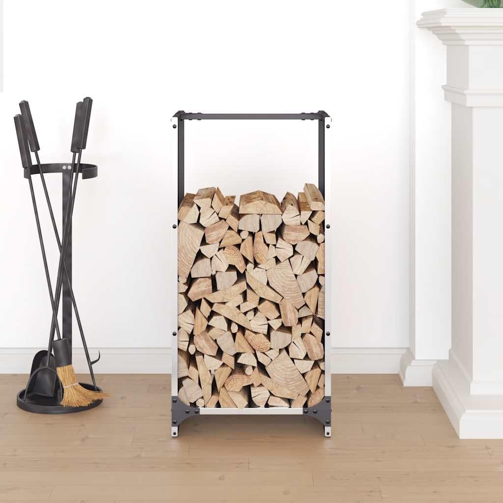 Mangloder Brennholzregal aus Edelstahl 40 x 30 x 80 cm, 30 kg Tragkraft, Kaminholzregal für Aufbewahrung, Stapelhilfe, Trocknen, Ordnung, indoor outdoor für Kamin, Ofen, Terrasse