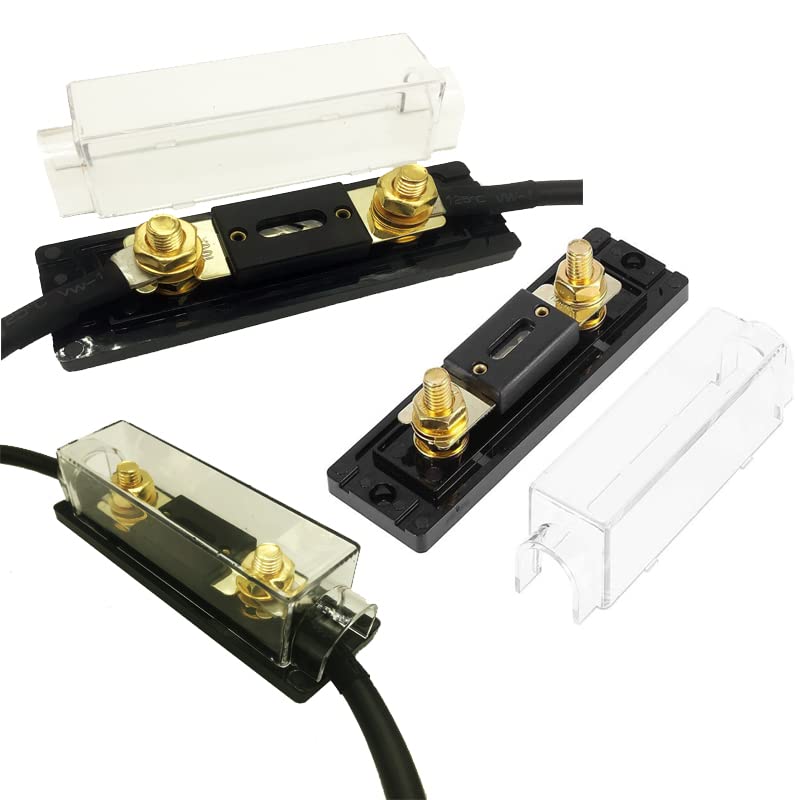 Miniatura 4 de Fusible de 200 amperios, fusible ANL, fusible de audio para automóvil, mega soporte de fusible para cable de calibre 02468, contiene 2 fusibles de