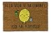 KOKO DOORMATS Felpudo Entrada casa Original, Fibra de Coco y PVC, Felpudo Exterior SI LA Vida TE DA Limones, 40x60x1.5 cm | Alfombra Puerta Entrada casa Exterior | Felpudos Divertidos para Puerta