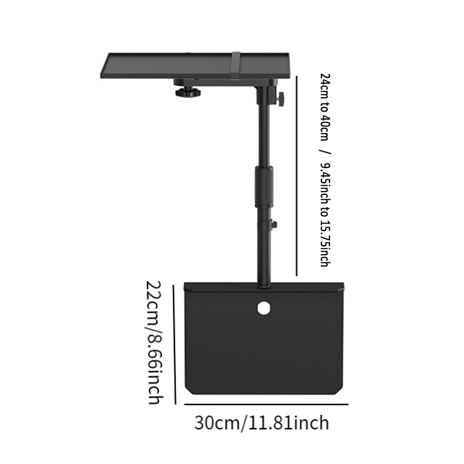 Soporte para proyector de cama con bandeja de Metal, soporte para proyector ajustable en altura Universal, Base montada para proyector para dormitorio