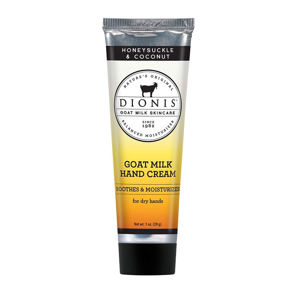 Dionis - Goat Milk Skincare Honeysuckle and Coconut Scented Hand Cream (1 oz) - Made in the USA - Cruelty-free and Paraben-free