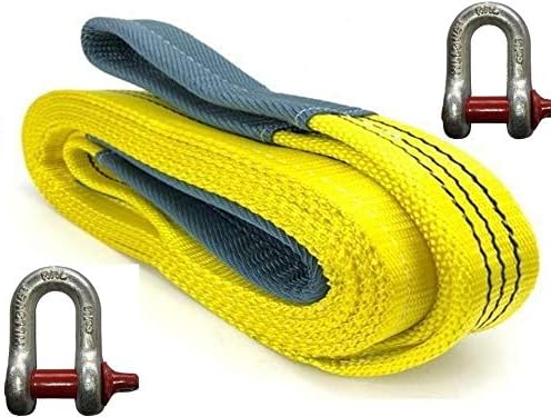 - Heavy Duty CAR Towing Belt 75MM Width 5 Meter Long for Heavy Vehicles