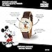 Disney Mickey Watch - Watch for Men - Mickey Mouse Watches for Men - Toys - 90s Mouse - Vintage - 's Articulating Hands - Gold Case - Brown Leather Strap