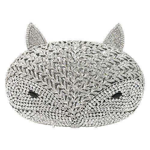 Sac soirée femme strass avec chaîne et pochette mariage renard