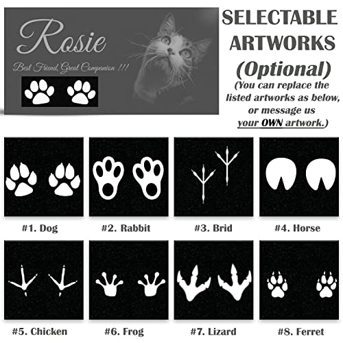 Image of ADFSTONE Pet Memorial Stones Personalized Dog Remembrance Gifts, Customized Cat Picture Grieving Plaque, DIY Gravestone, Custom Sympathy Photo Gift, Animal Grave Markers