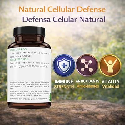 Moringa, Guanabana & Curcuma (Moringa, Soursop, Turmeric) 90 Capsules 1500 mg per Serving Powerful Blend of 100% Natural Premium Ingredients, Vegetable, cultivada organicamente |organically Grown