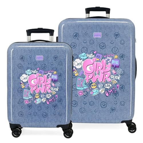 Jeu de valises bleues rigides Movom pour vos vacances en famille