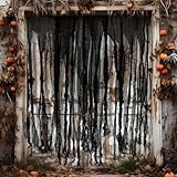 Purple Star 2 Stück 1.5x2.15M Halloween Türvorhang- Halloween Deko Vorhang- Halloween Tuch Partydekoration - Vorhänge Horror Deko Outdoor Indoor-Party Spukhaus-Eingangsdekoration