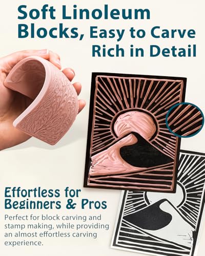 Linocut Starter Kit with Tools and Ink