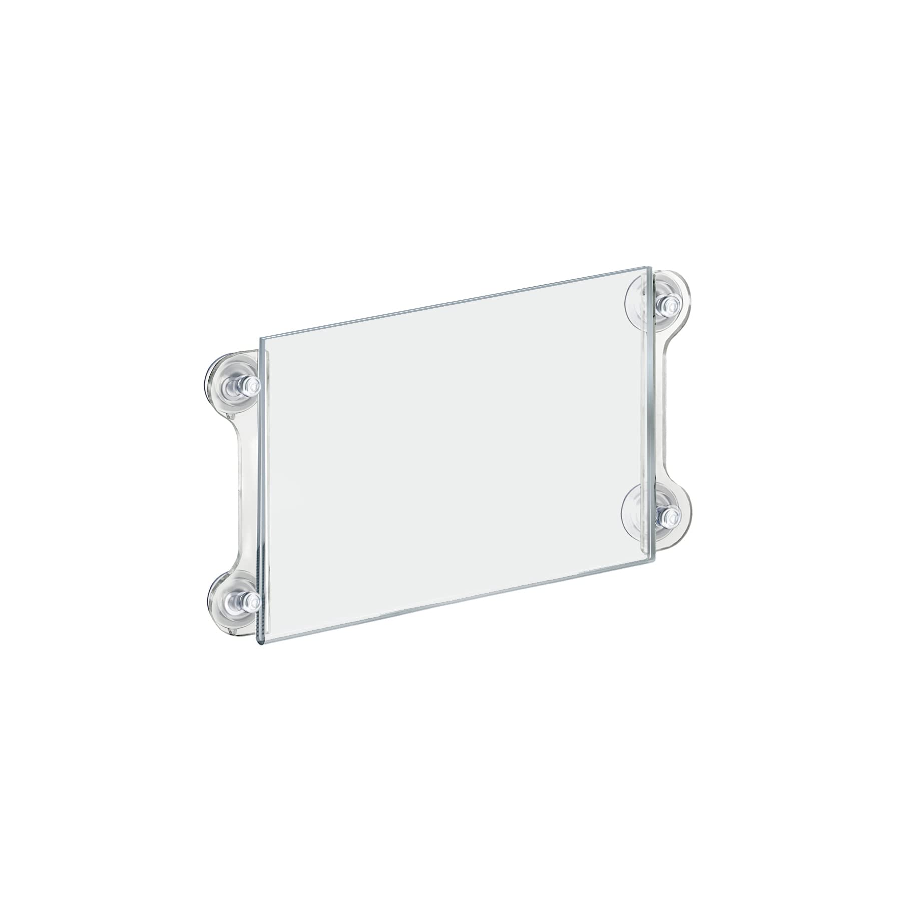 Azar Displays 106615-2pack 11" W by 8.5" H Acrylic Sign Holder with Suction Cups (Pack of 2), Clear, 11 in W x 8.5 in H - Image 2
