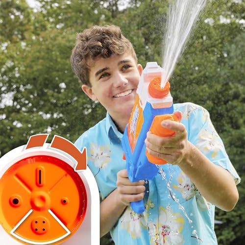 Nerf Super Soaker Flip Fill Wasserblaster mit 4 Modi (Einzelstrahl, Streustrahl und Fächerstrahl), schnelles Befüllen, Outdoorspielzeug mit 887 ml Tank, Wasserspiel für Jungen und Mädchen