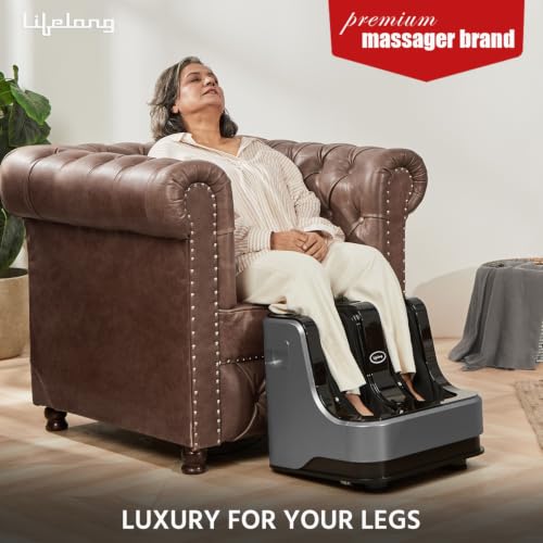Image of Lifelong Calf, Foot and Leg Massager Machine for Home - Pain Relief Massage for Legs - Heat + 4 Vibration Motors - Rolling, Kneading, and Shiatsu - Improve Blood Circulation, 80W (LLM100)