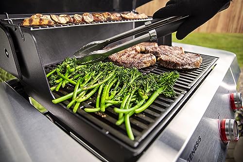 Image of Weber Genesis E-315 Liquid Propane Gas Grill for Outdoor Cooking, 3 Burners, Black - Porcelain-Enameled Cast-Iron Grates, PureBlu Burners