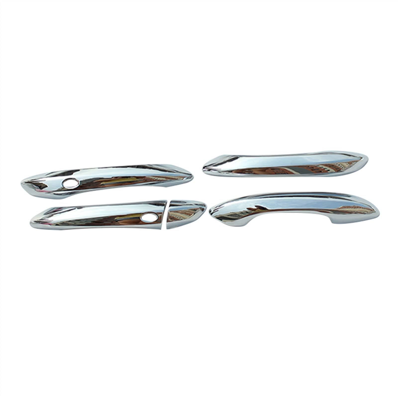 RINKTEEA Exterior Car Door Handle for Hyundai Tucson 2021-2022 NX4 Hybrid Car Styling ABS Carbon Fiber Trim Door Handles Bowl Cover Protection Sticker Accessories(Door Handle Silver)