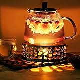 Kaiyingxin Stövchen für Teekanne mit Teelichthalter | Teewärmer | Tee Stövchen aus Edelstahl | Teestövchen | Teekannenwärmer | Tee Wärmer für Teekanne | Teelicht und Teekanne ist Nicht enthalten