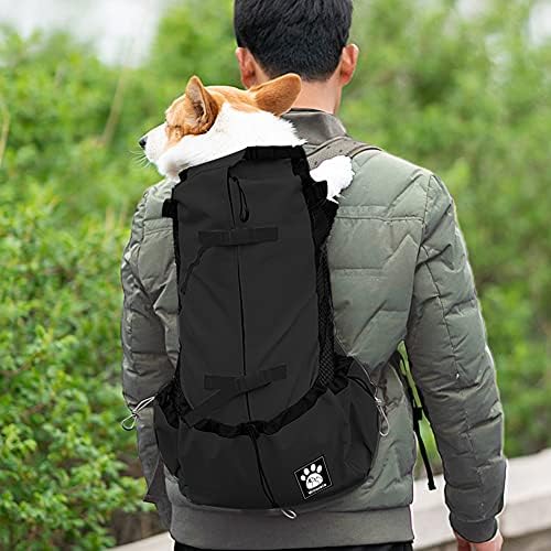 1-25KG Dog Carrier Bag with Drawstring Head Out Design, Ventilated Pet Backpack for Small Medium Dogs Daily Puppy Carrier for Walking Outdoor Safety/Comfortable/Lightweight