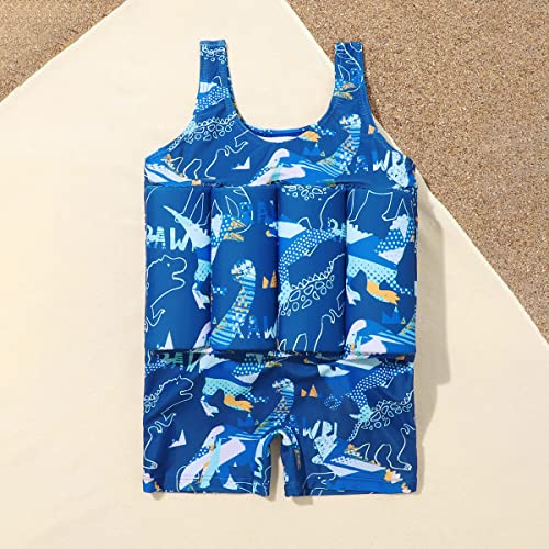 Image of Kids Float Swimsuit Buoyancy Sticks for Baby Boys Girls One Piece Floating Swim Vest Training Aid Swimwear