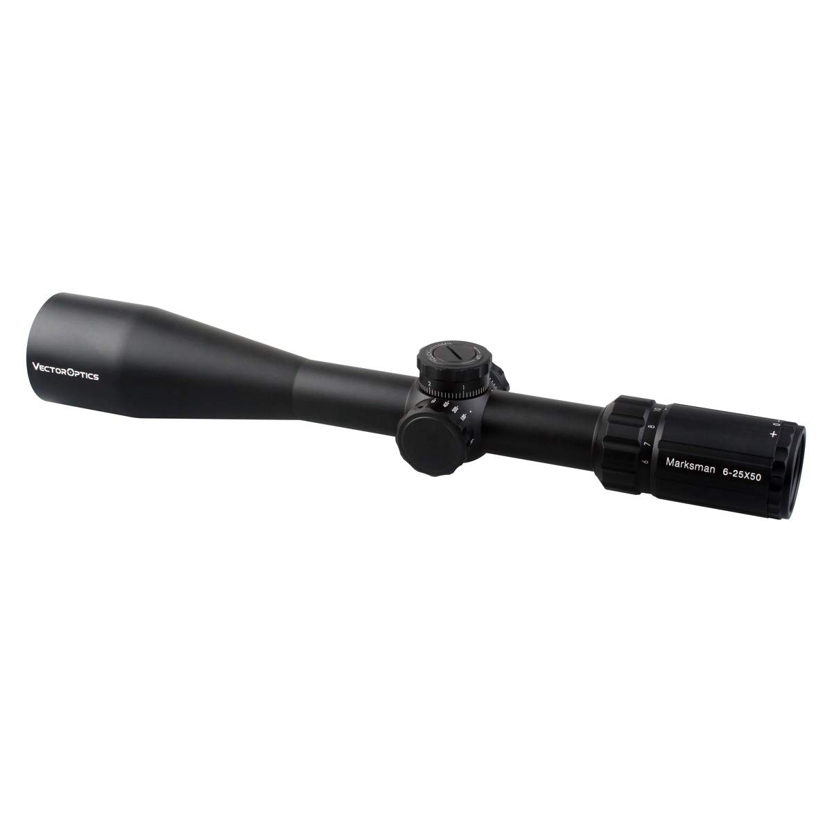 TAC Vector Optics Marksman 6-25x 50mm Shooting Rifle Scope Low Profile Turret with 30mm Picatinny Mount Ring Gun Sight Color Black