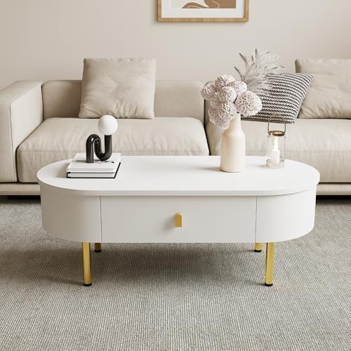 Table basse table d'appoint table de salon avec tiroirs de rangement chic - 3