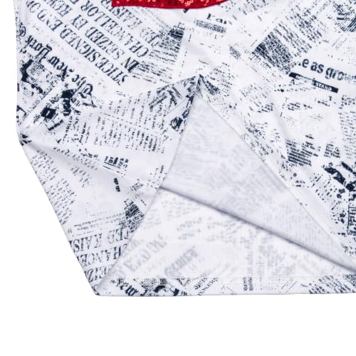 Image of PESION Womens Short Sleeve T-Shirt Sequined Tops O-Neck Funny Graphic Tees Blouse