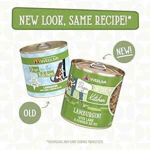 Weruva Canine in The Kitchen, Lamburgini with Lamb & Pumpkin Moist Canine Meals, 10oz Can (Pack of 12)