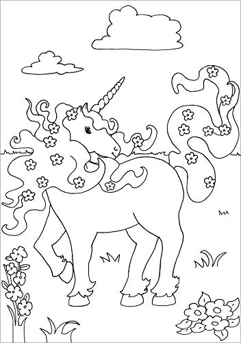 Glitzer-Sticker-Malblock. Einhörner: Mit 50