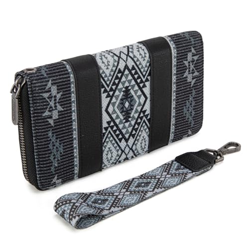 Image of X Wrangler Wristlet Western Wallet Boho Aztec Credit Card Holder for Women