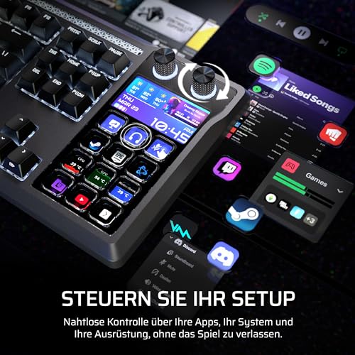 Corsair Galleon 100 SD RGB Mechanische Kabelgebundene Gaming-Tastatur | QWERTZ DE, Stream Deck-Integration, MLX Pulse Hot-Swap-Tastenschalter, FlashTap SOCD, 8000Hz