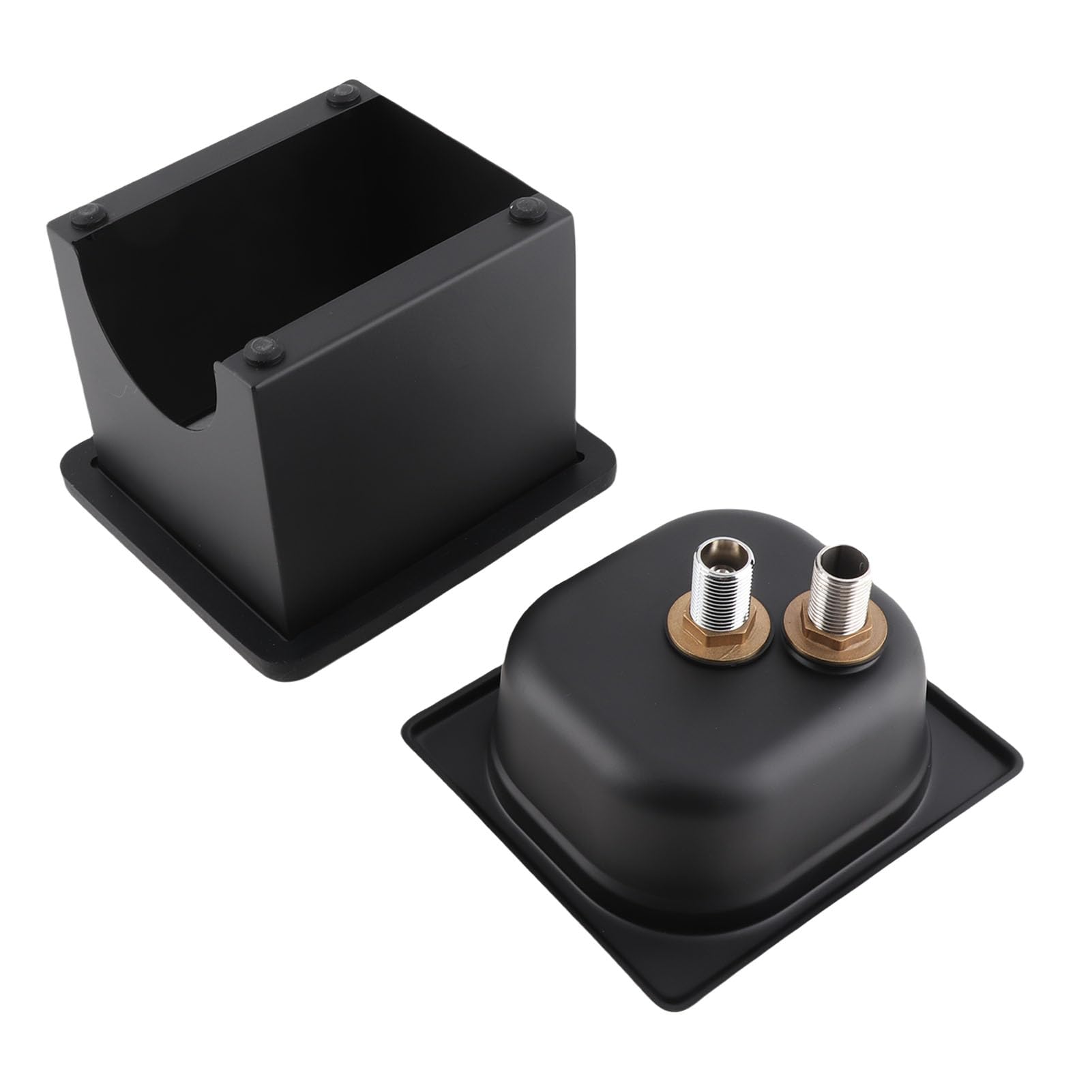 Risciacqua-caraffa in Acciaio Inox, efficiente lavabicchieri per Bar, caffè e lavelli da Cucina, Nero, Getto d'Acqua Multi-Angolo, Perfetto per l'uso Domestico (Piccolo)
