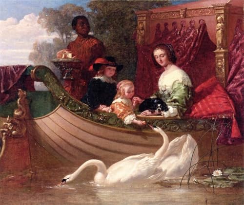 Affiche Artistique Reine sur Toile Fine Impression d'Art Albrecht Frans Lieven Vriendt 60x90