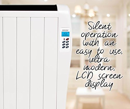 MYLEK Premium Aluminium Electric Panel Heater with Timer, Thermostat & Remote Control - Wall Mounted/Freestanding Slim White Panel Heater (1200W)
