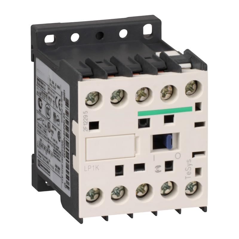 Contacteur tripolaire TeSys K LP1K0610BD Schneider 6A 24V CC pour commande moteur