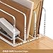 SANRUI Acrylic Mail Sorter Desktop Organizer with Pen Holder, 3 Compartments Clear Small File Script Letter Document Storage for Desk Bill Filling Envelope Holder Office, Home, School Organization