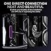 Hydra-24PIN PC PSU Extension Cable ARGB LED, Copper Wire Motherboard Power Extension Cable Integrated Minimalist Design, 2000W Power (Whole Set) Male to Female (Black)